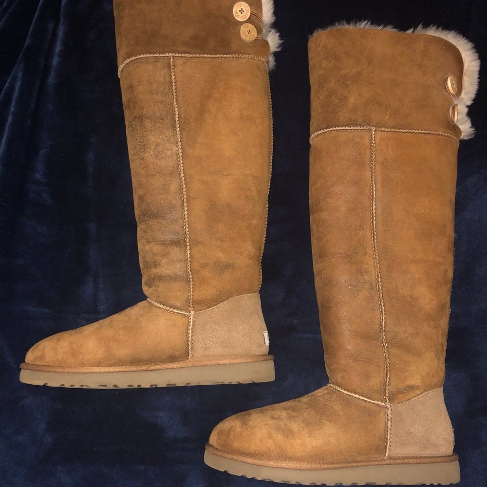 Over the knee Bailey button Ugg boots.
